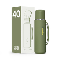 Nouvelle gourde isotherme en acier inoxydable avec poignée et couvercle anti-fuite, 40 oz, cadeaux d'affaires