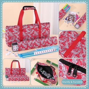 <span class=keywords><strong>Set</strong></span> di 3 Borse Leggere in Poliestere per Mahjong Americano, Organizer Portatile con Cerniera Antifurto per Campeggio e Viaggi - Product Image 2