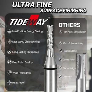 Tideway מוצק קרביד קצה טחנת cnc הנתב להבי כלי טיפה למעלה ולמטה חותך כרסום ספירלה עץ - Product Image 4