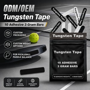 Cinta de peso de tungsteno para pala de pickleball OEM personalizada con fuerte adhesivo 3M, pesas de ajuste de equilibrio de alta densidad sin plomo - Product Image 1