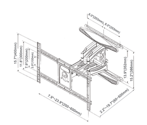 पूर्ण गति स्टील LCd की नेतृत्व टीवी दीवार माउंट 32 "-85" टिल्ट स्वाइप ब्लैक टीवी ब्रैकेट बॉक्स वेसा 600x400 - Product Image 2