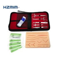 Kit d'Outils de Pratique de Suture avec Étui, Kit de Suture Cutanée Médicale pour Entraînement