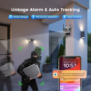 <span class=keywords><strong>Telecamera</strong></span> di Sicurezza Wireless ad <span class=keywords><strong>Alta</strong></span> <span class=keywords><strong>Definizione</strong></span> con Tracciamento Automatico 50X, 3 Lenti, 12MP CMOS, Visione Notturna a Colori, <span class=keywords><strong>Telecamera</strong></span> PTZ WiFi per Esterni - Product Image 4