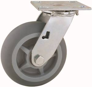 44 Series Heavy Duty Double Ball Raceway Struktur 4x2, 5x2 <span class=keywords><strong>6x2</strong></span> 8x2 Top Plate Rigid Swivel mit Brems industrie Grey TPR Caster - Product Image 2