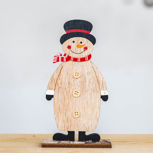 Ornements de table en bois avec Père Noël, bonhomme de neige et renne, décorations pour les comptoirs et les bureaux <span class=keywords><strong>des</strong></span> centres commerciaux - Product Image 4