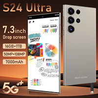 S24 Ultra Móvil 5G 7.3 Pulgadas 7000 mAh 16 GB 1 TB Pantalla Completa Teléfono Inteligente Económico Desbloqueado Versión Global