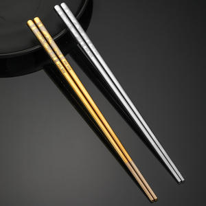 Palillos Redondos de Acero Inoxidable 304 Serie Dragón, Antideslizantes, Metálicos, para Uso Doméstico y como Regalo - Product Image 5