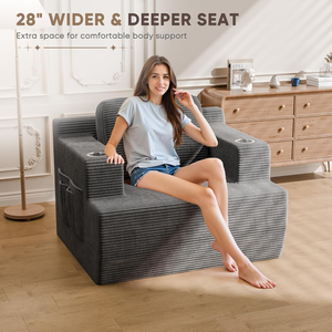 Sofá Individual Perezoso Extra Grande con Asiento Profundo para Interiores, Sofá Comprimido para Sala de Estar, Siesta y Decoración del Hogar - Product Image 2