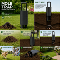 Piège à taupes tunnel solide et durable en plastique ABS, écologique, répulsif pour souris, réutilisable, attrape-rongeurs d'extérieur pour jardin