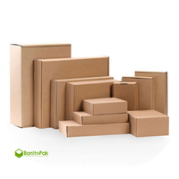 Petites boîtes postales brunes et blanches Boîtes d'expédition Cartons de boîte ondulée 31*17*7cm pour l'expédition de petits articles