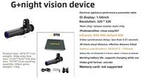 Lunette de vision nocturne thermique infrarouge pleine couleur pour extérieur, avec visée croisée, portable ou à fixation frontale, en alliage d'aluminium, écran AMOLED HD