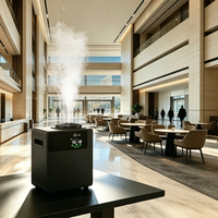 Diffuseur d'encens en métal avec couverture large, options murales et sur pied, compatible avec les systèmes d'air frais