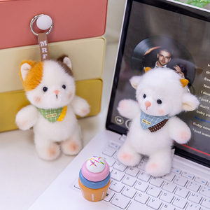 Serie Puff: Colgantes de animales de peluche, Muñecos de <span class=keywords><strong>mono</strong></span>, elefante y cachorro, Juguetes de peluche de algodón, Llaveros, Muñecos para máquina de garras, Juguetes de animales de peluche - Product Image 5