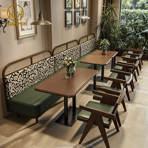 Divani a Panca Commerciali Personalizzati in Stile Thai Sedie da Ristorante Pelle Verde Velluto Rattan Legno Massello Arredamento per <span class=keywords><strong>Ristoranti</strong></span> - Product Image 1