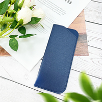 Étui à lunettes Portable poche inclinée conception anti-poussière en cuir épaissi sac de rangement de lunettes de soleil en polyuréthane à la mode pour la presbytie