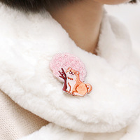 En stock, patchs brodés autocollants à motif de fleurs de cerisier |   Patchs animaux Sakura mignons avec paillettes pour sacs et coques de téléphone