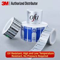 3M 57801 Film holographique personnalisé en PET argent mat, imperméable, résistant à l'huile, indéchirable, durable, adhésif, pour transfert thermique et découpe de codes-barres