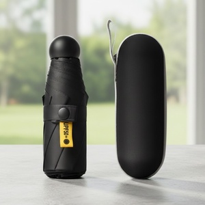 Three Fold Manual Mini Umbrella Super Compact Portable Sun Rain Protection Umbrella for Women Pocket Handbag - Product Image 1