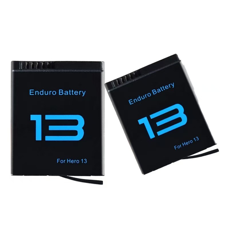 Compatible with for <strong>HERO13</strong> Action <strong>Camera</strong> Batteries Fully Decoded with No Pop-Up Warnings Black/Blue Made in China