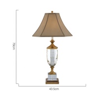 Cadre en laiton pour décoration de Table, lampe de grande taille, Style américain, en cristal