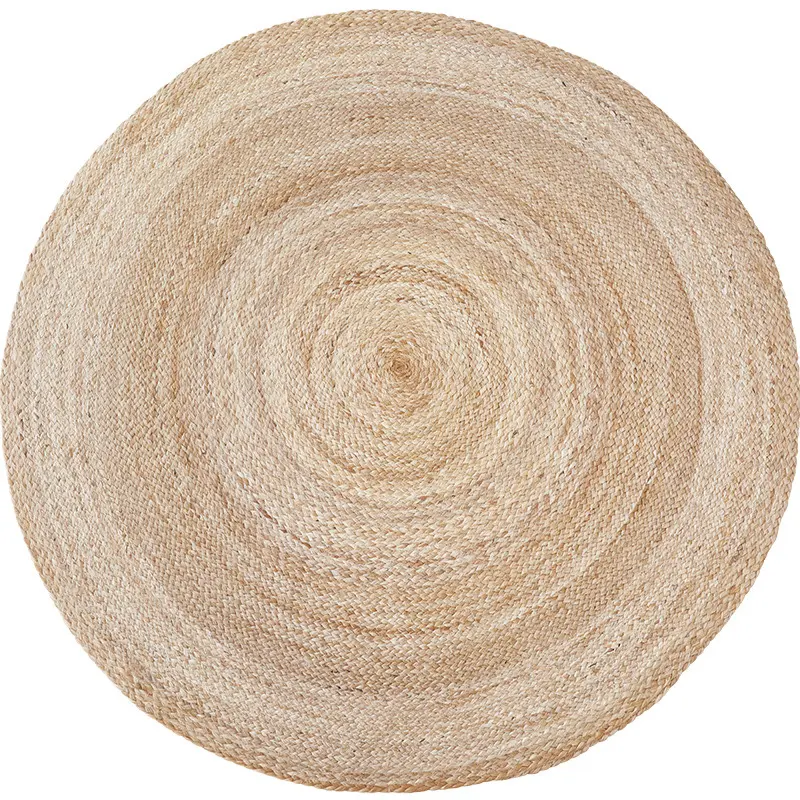 HHDD zerbino intrecciato a mano in iuta tappetini intrecciati naturali tappeti per Area tappeto rotondo in iuta