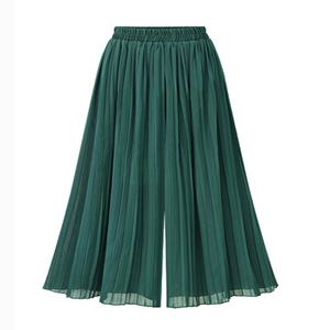 Nouvelle jupe-<span class=keywords><strong>pantalon</strong></span> <span class=keywords><strong>de</strong></span> plage en mousseline plissée oversize <span class=keywords><strong>pour</strong></span> l'été, <span class=keywords><strong>pantalon</strong></span> large décontracté <span class=keywords><strong>pour</strong></span> femme, style décontracté, service OEM tricoté - Product Image 3