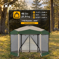 Tente de camping familiale instantanée Kawagebo Kamp (KK) résistante aux UV 11,5' x 10' avec ouverture centrale, fabricant OEM ODM