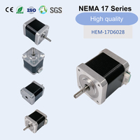 Moteur pas à pas Nema 17, 1,8°, 2 phases, 0,32 N.m, 45 oz.in, 7,6 V, 0,4 A, 6 fils, 42 mm, 360 g pour imprimante 3D, extrudeuse CNC, équipement d'automatisation