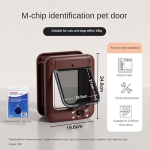 Porte pour animaux personnalisable Cat Mate avec détection par puce, entrée intelligente pour animaux, verrouillage bidirectionnel, petite trappe pour chien pour portes intérieures et extérieures - Product Image 2
