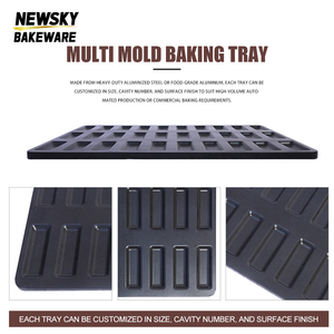 Moule à gâteau rectangulaire antiadhésif en acier inoxydable écologique à 30 cavités en forme de chenille, noir, taille et couleur personnalisées, service OEM ODM - Product Image 5