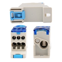 Bloc de jonction en cuivre sur rail DIN UKK, bloc de jonction 160A, bloc de distribution d'alimentation pour armoire de commutation