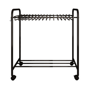 Organizador de Ropa Metálico Jinsheng W105, Perchero Rectangular Minimalista Móvil con Almacenamiento para Uso Doméstico - Product Image 5