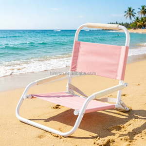 Chaise <span class=keywords><strong>de</strong></span> plage pliable légère et portable à siège bas pour la pêche en extérieur, le sable et la pelouse - Product Image 3