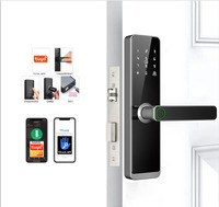 Cerradura Inteligente Antirrobo e Impermeable SINON, Cerradura Digital para Exteriores con WiFi Tuya, Teclado, Código, Huella Dactilar, Aleación de Aluminio, para Puerta de Madera/Aluminio