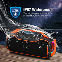 BKK / OEM Boombox en plastique 80W étanche IP67 avec lumière LED RGB, charge rapide, entrée auxiliaire DC 5V, idéal pour les fêtes
