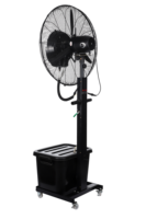 Ventilateur de pulvérisation de 26 pouces 230W 260W 350w désinfectant humidificateur refroidissant le tapis industriel électrique sécheur noir ventilateur de brume