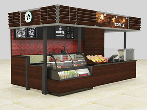 Kiosco de Café Moderno para Centro Comercial, Mostrador de Exhibición, Diseño Personalizado para Cafetería, Ideas de Diseño de Kiosco de Café a la Moda - Product Image 2