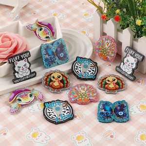 Custom Teacher Badge Reel Notebook Student Acrylic Badge Accessories for <b>Id</b> Card Badge Ree <b>Holder</b> Acrylic flat back - Product Image 3