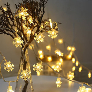 Fiocco di neve LED String Lights Fairy Lights Festoon Led Light ghirlanda a batteria decorazioni natalizie di capodanno - Product Image 3