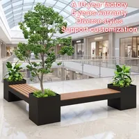 Bancs longs en métal d'extérieur, bancs de parc publics, chaises de parc colorées, bancs de repos pour aires de jeux et stades, bancs pour places de centres commerciaux