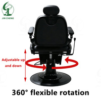 Fauteuil de barbier JINCHENG LIRONG, luxe moderne, robuste, hydraulique, pliable, réglable en hauteur, pivotant à 360 degrés, en acier inoxydable