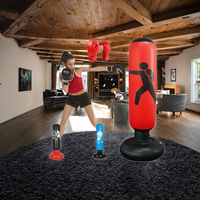Colonne de fitness gonflable épaissie pour adultes enfants matériau PVC avec sable pour remplissage d'eau d'entraînement de sac de sable de boxe verticale