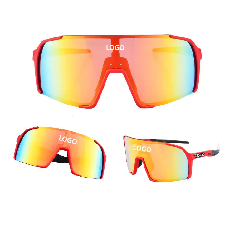 2022 New Arrival Big Lens Framed Sports Sun Glasses Goggles TR90 Cycling Sport Sunglasses