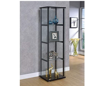 Étagère Vitrine En Verre Cabinet avec Chrome Support Poutres Armoire Magasin Affichage Vitrine Offre Spéciale sur Le Marché AMÉRICAIN