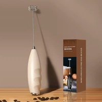 Mousseur à lait électrique portable en acier inoxydable, fouet à matcha, mélangeur de boissons, agitateur, mousseur à café, outil de cuisine et de bar