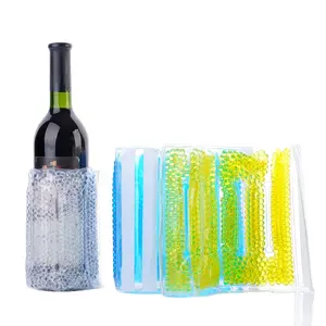 Los productos más vendidos 2024 Custom Clear Plastic Pvc Gel Wine Cooler Bag Ice Pack