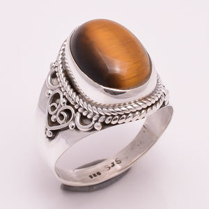 ผู้ผลิตเครื่องประดับอัญมณีสีเงินสเตอริง925แหวนพลอยเทอร์ควอยซ์ทองแดงสีม่วงธรรมชาติผู้จำหน่ายเครื่องประดับเงินโบราณ - Product Image 3