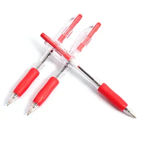 カスタマイズされた0.5mm赤水ベースのボールペンオフィスおよび学校で使用するための素敵なニュートラルジェル弾丸ペン