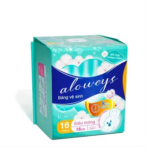 China manufacturer SAP core 160mm aloweys pads hygiene napkin pad sanitary for woman Vietnam market