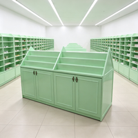Vitrine de présentation en forme de maison mignonne pour confiserie, boutique de jouets, comptoir de magasin, présentoir commercial avec armoires de rangement